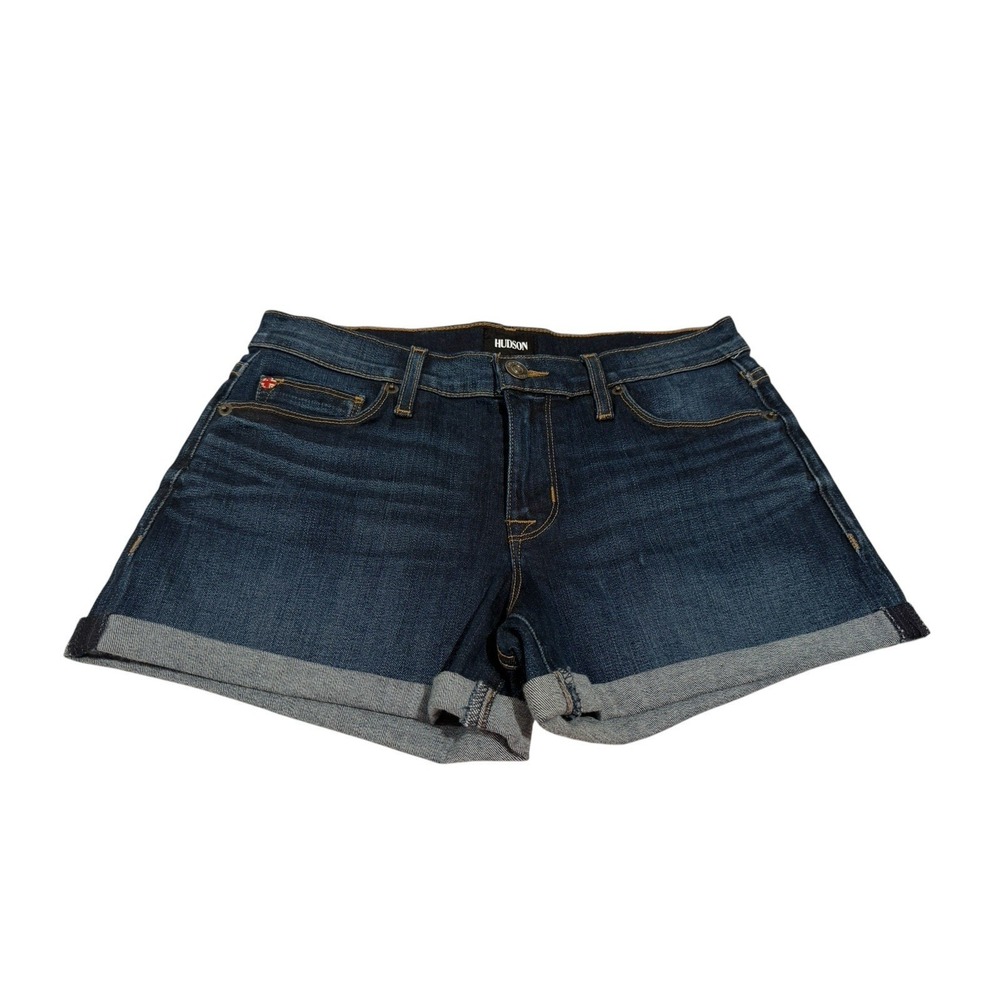 NWT Hudson ASHA‎ Midrise Cuffed Denim Shorts Reverie Blue Women's 26